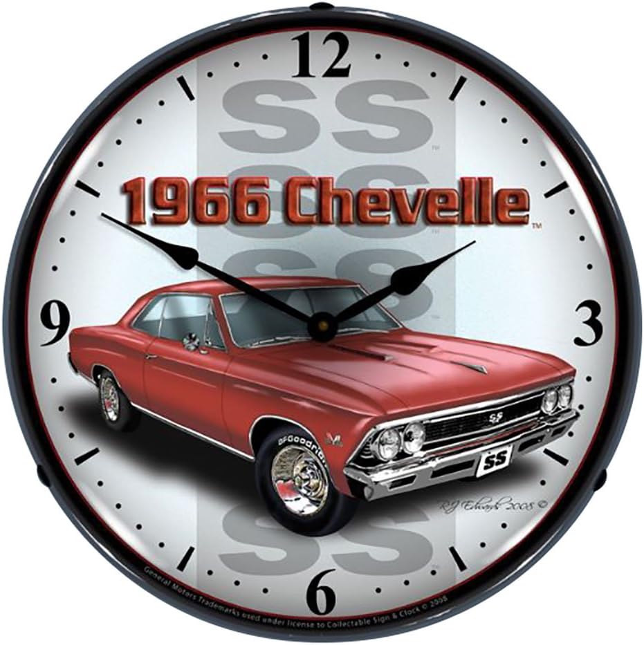 GMRE805187 14" 1966 SS Chevelle Lighted Clock