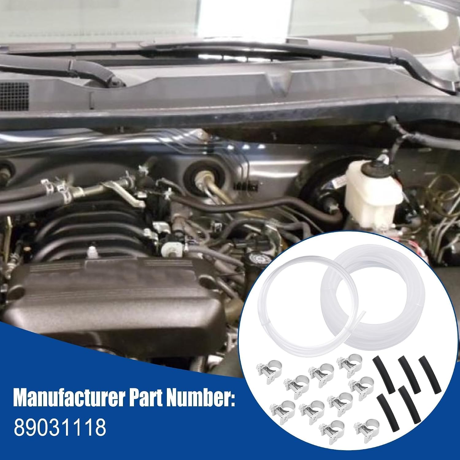 89031118 Fuel Pipe Line Hose Clip Kit Fit for Eberspacher and Webasto Heaters Tank White Diesel Heater Hose