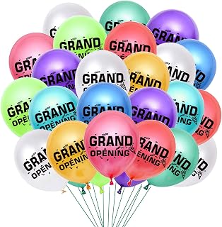 31 Pcs Grand Opening Balloons Colorful 12 Inches Latex Balloons Mixed for New Store Shop Restaurant Business Cafes Advertising Porch Opening Sign Opening Ceremony Party Decorations