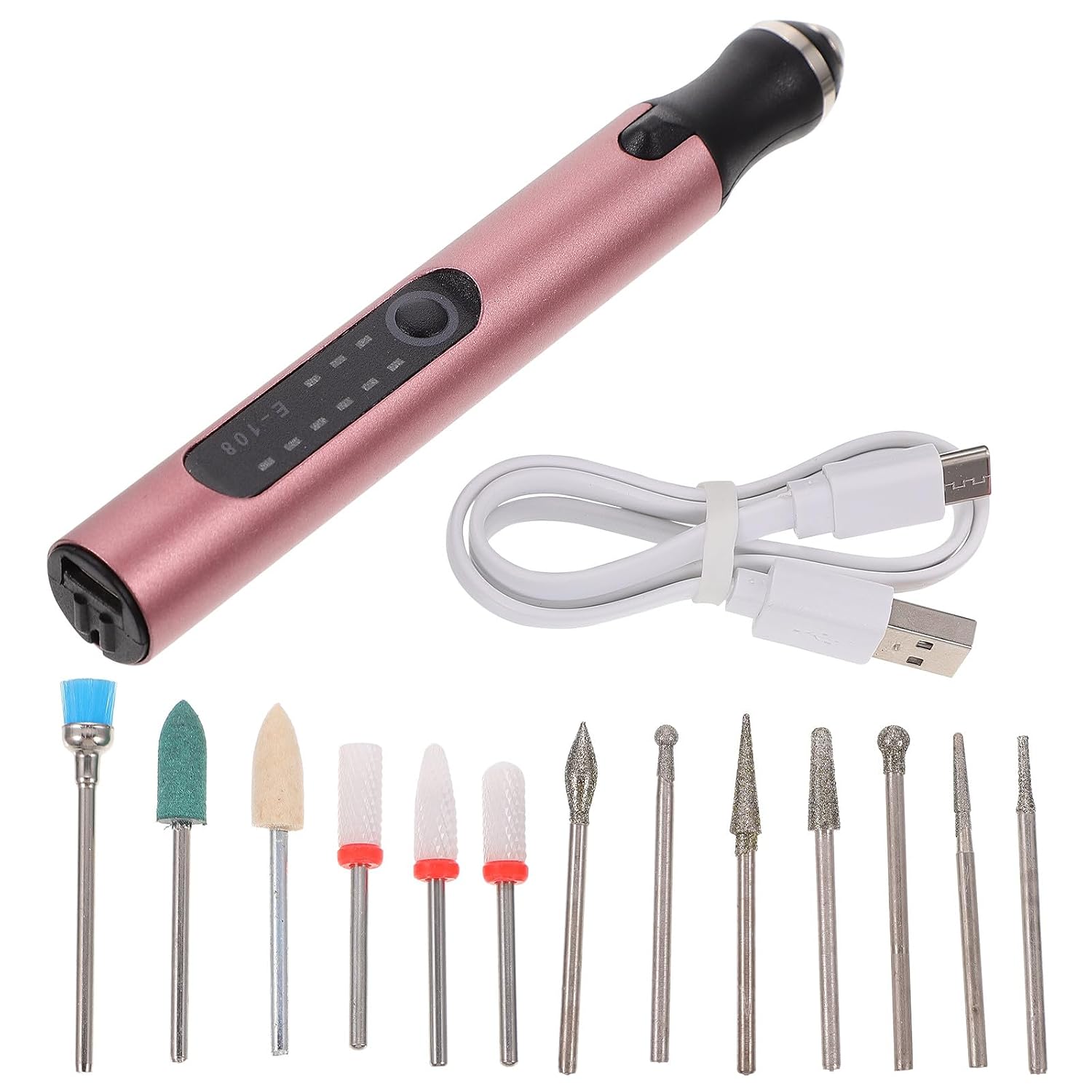 Electric Nail Drill Manicure Machine Set USB Portable Nail File Polishing Tool for Home and Professional