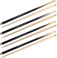 ISPIRITO 58 Inch 2-Piece Hardwood Pool Cues 19-21oz Billiard Sticks 13mm Tips Set of 4 for Beginners House Bar
