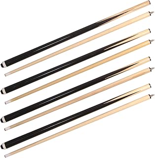 ISPIRITO 58 Inch 2-Piece Hardwood Pool Cues 19-21oz Billiard Sticks 13mm Tips Set of 4 for Beginners House Bar