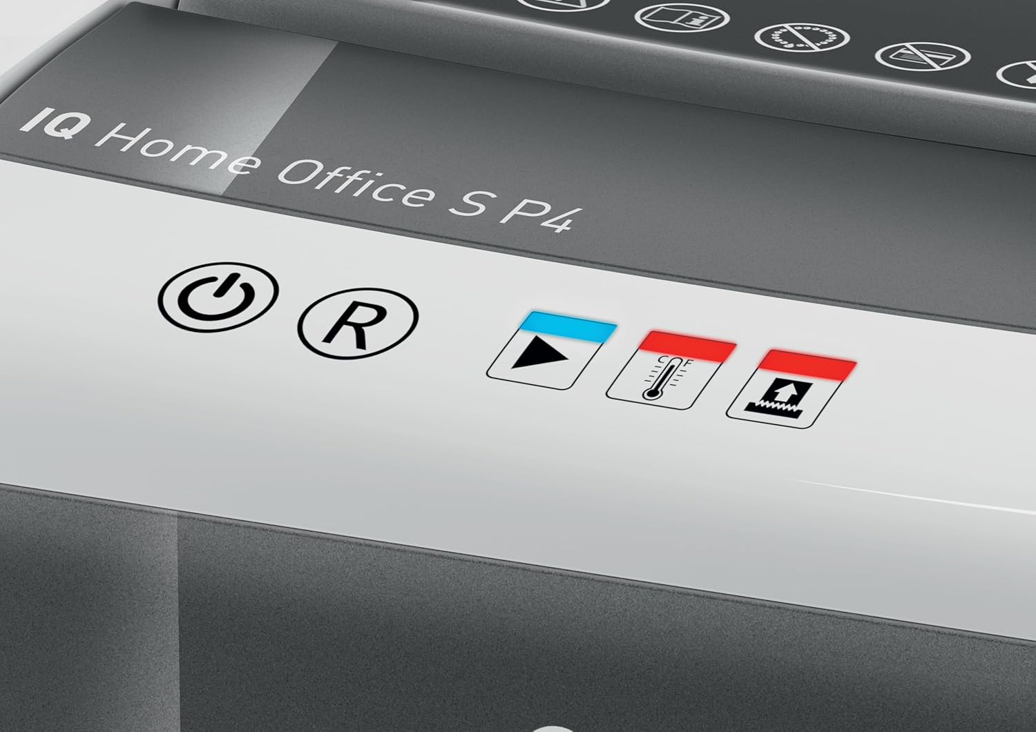 Leitz IQ Home Office S Paper Shredder, Capacity 9-8 Sheets (70-80 g/m²), Cuts Particles, Safety Level P4, 15 Litre Waste Container, Shredder, White, 80360000