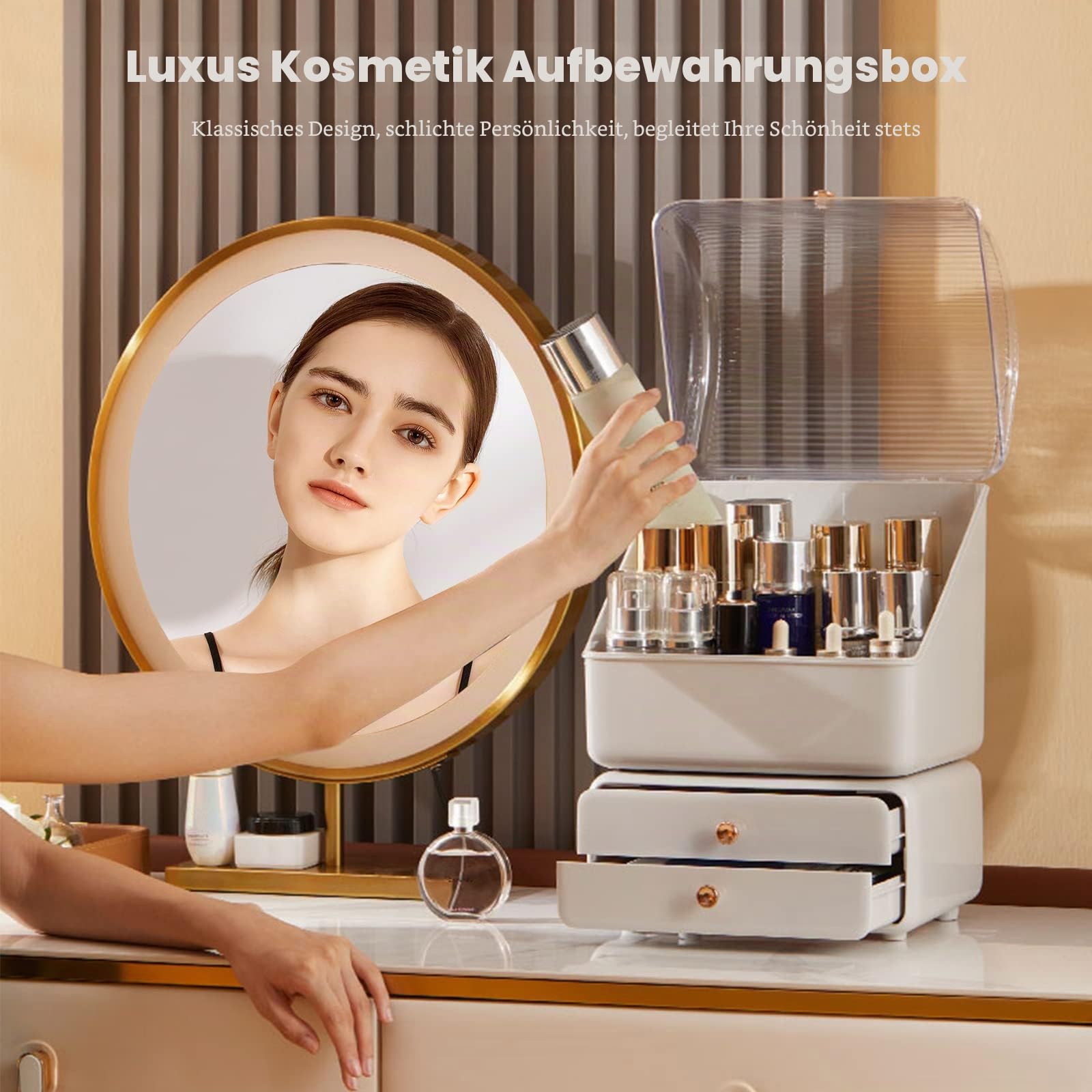 Galatée Staubschutz, Organizer, Make-up, Büro, Schubladen, Schmuck, Kunststoff, Aufbewahrungsbox, Kosmetik, verschiedene Behälter