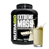 Extreme Mass Gainer Protein Powder, 53G Protein, Clean Weight Gainer, Increase Muscle Mass, Full Spectrum Amino Acid - Vanilla, 6 Pound