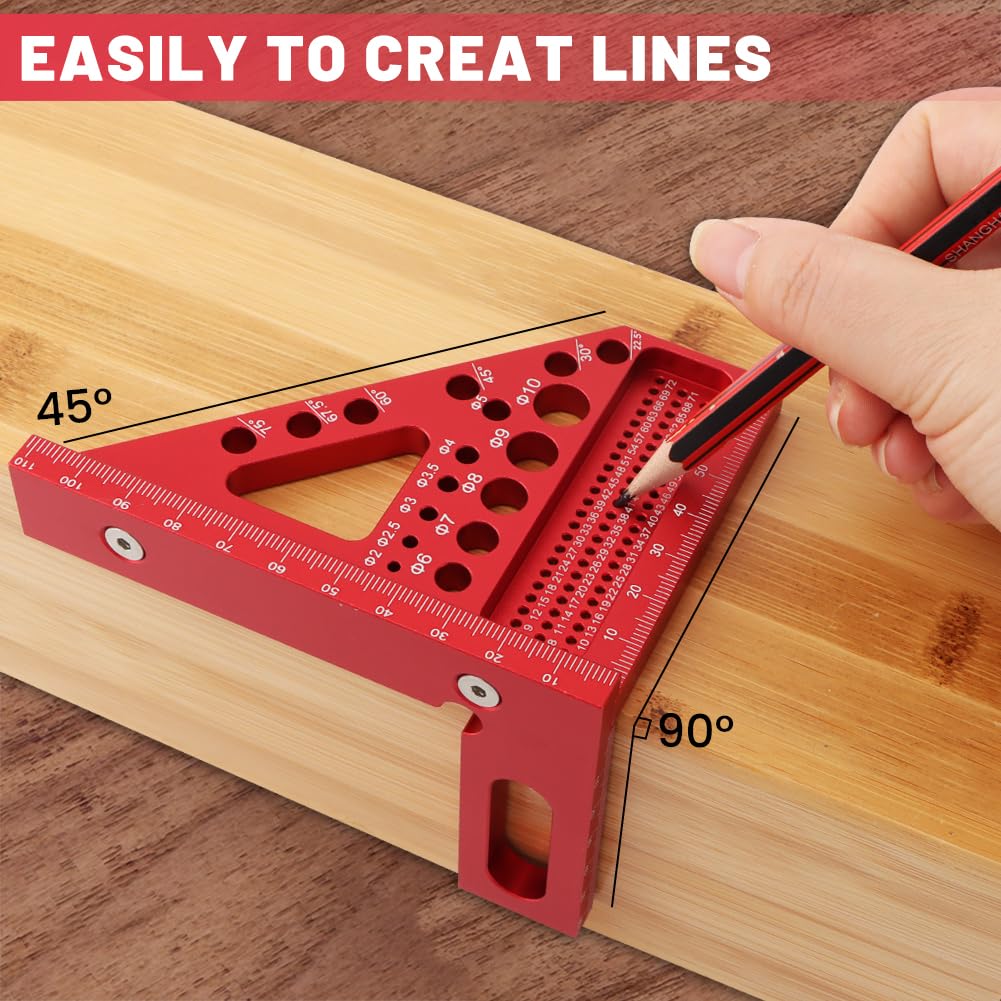 3D Multi-Angle Measuring Square - Woodworking Protractor -7