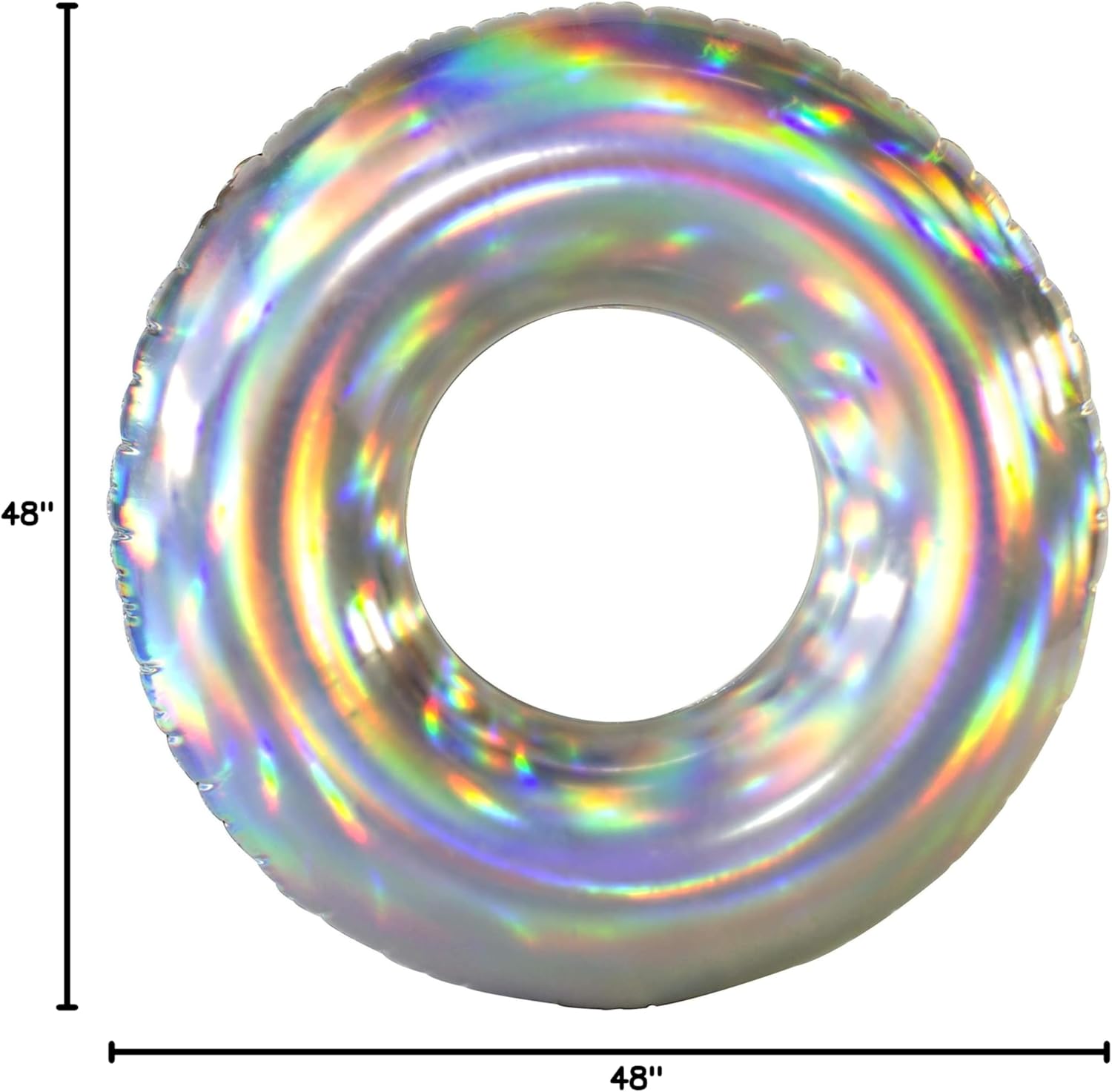 PoolCandy Jumbo Pool Tube, 42", Holographic