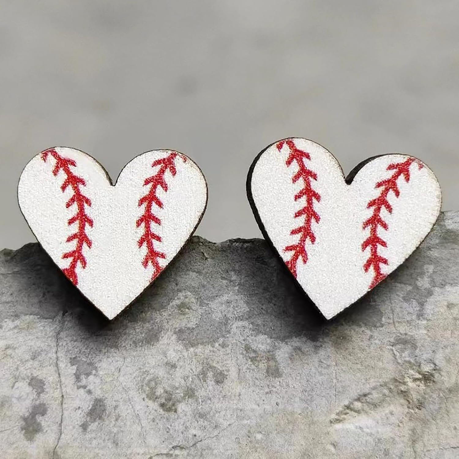 Baseball Earrings for Women Heart Sports Studs Earrings Player Sports Fan Gift Jewelry - Image 5