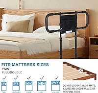 Vista 4 de Barandillas de cama para adultos mayores con seguridad, productos de asistencia para ancianos, barandillas de cama para personas mayores con asas