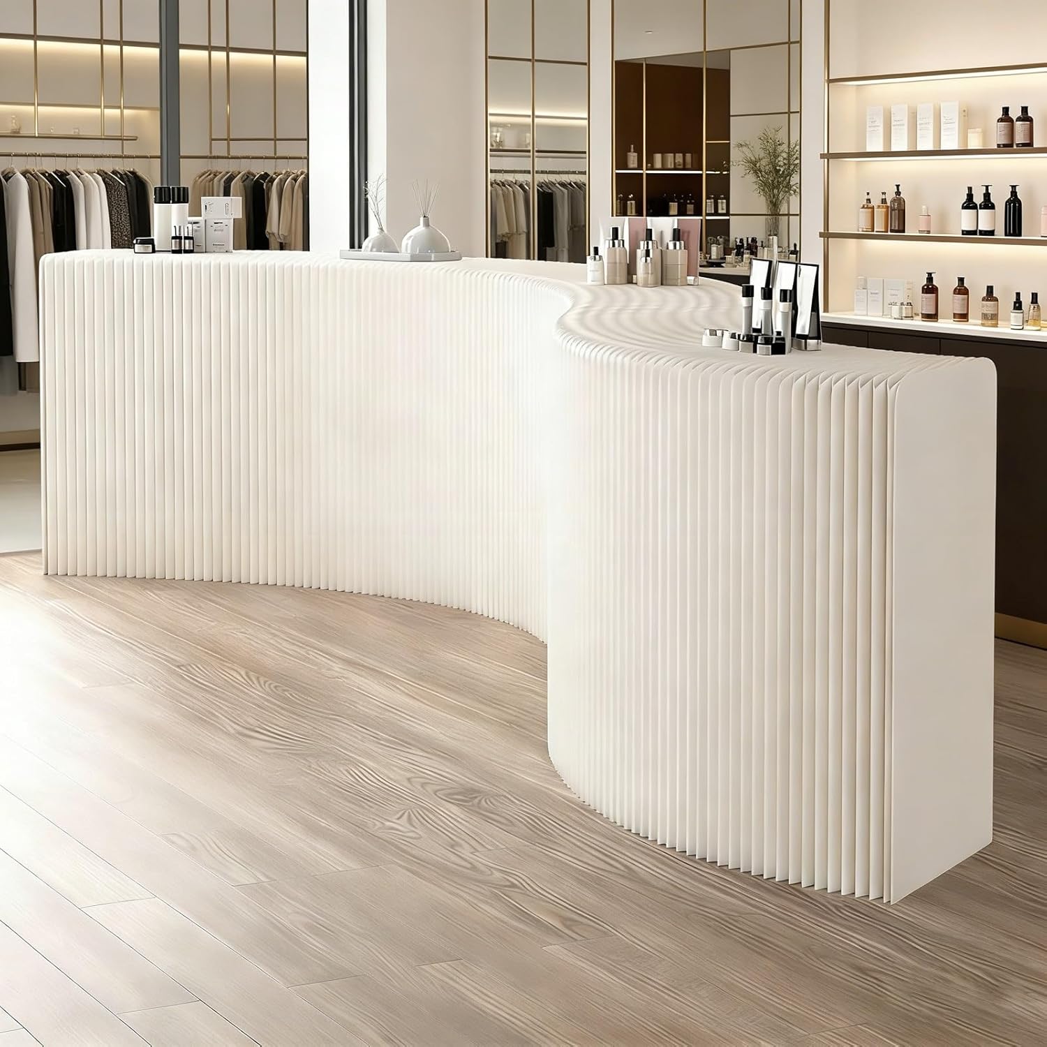 Paper Room Divider Stretch-to-fit Versatile Styling Foldable for Storage Honeycomb Structure Sturdy and Durable Space-Saving Perfect for Home Decor Weddings(75x42x500cm)