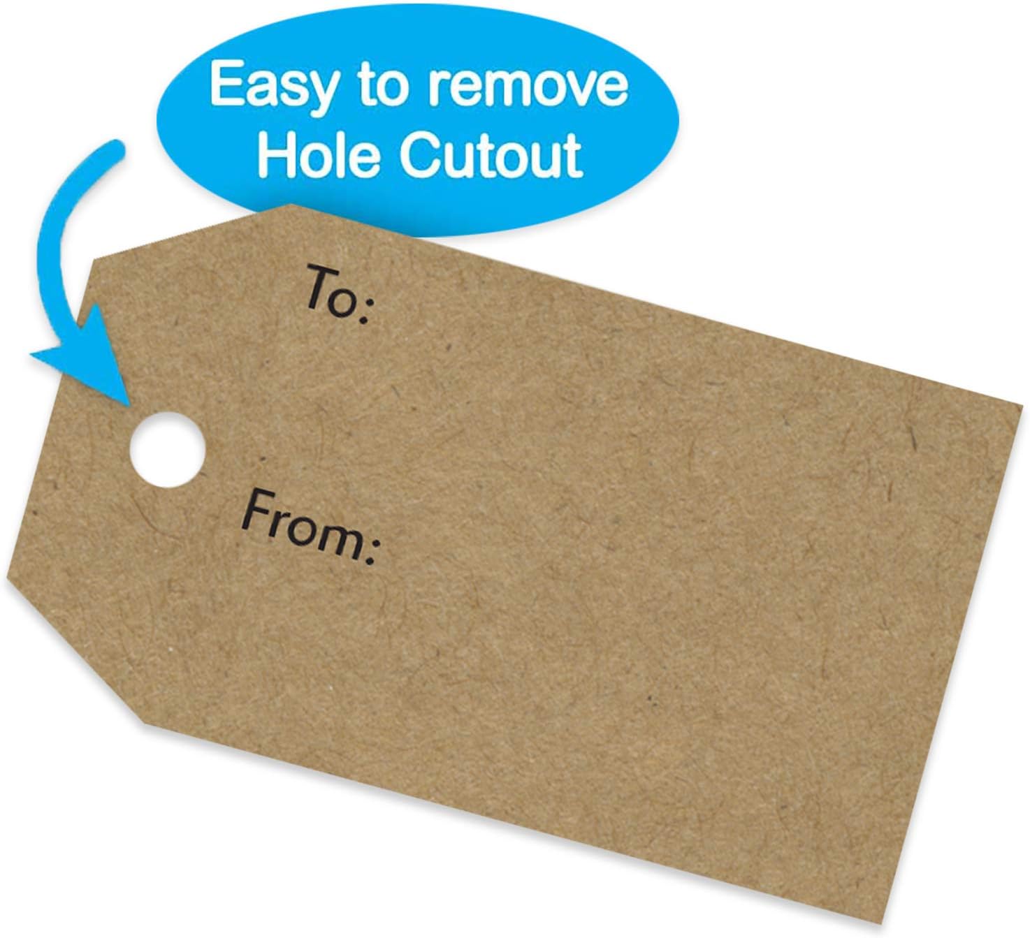 1.15" x 2" Natural Brown Kraft to and from Gift Tag Stickers / 500 Brown Kraft to from Present Labels/Christmas Holiday Present Labels/Made in The USA