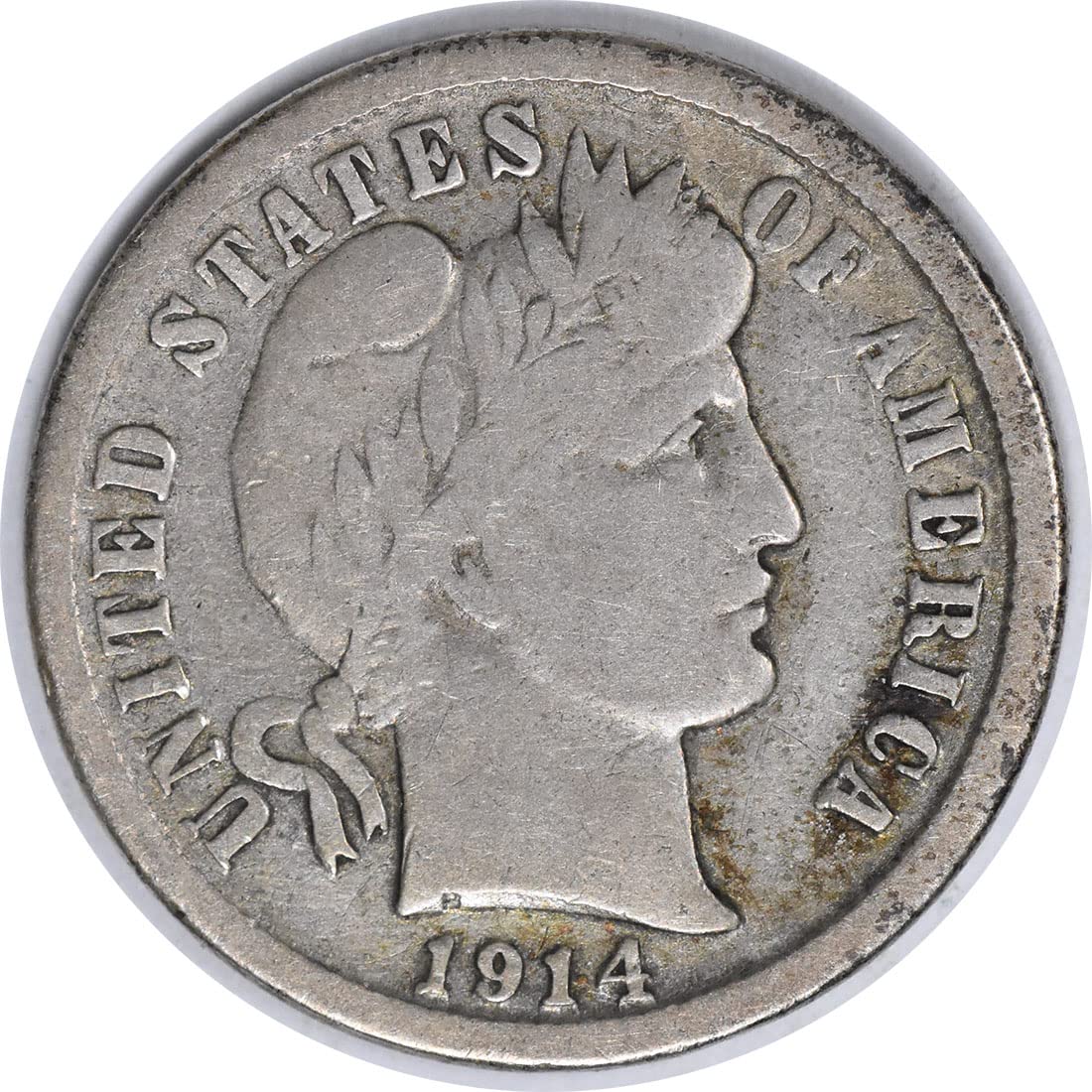 1914 S Barber Dime Uncertified F