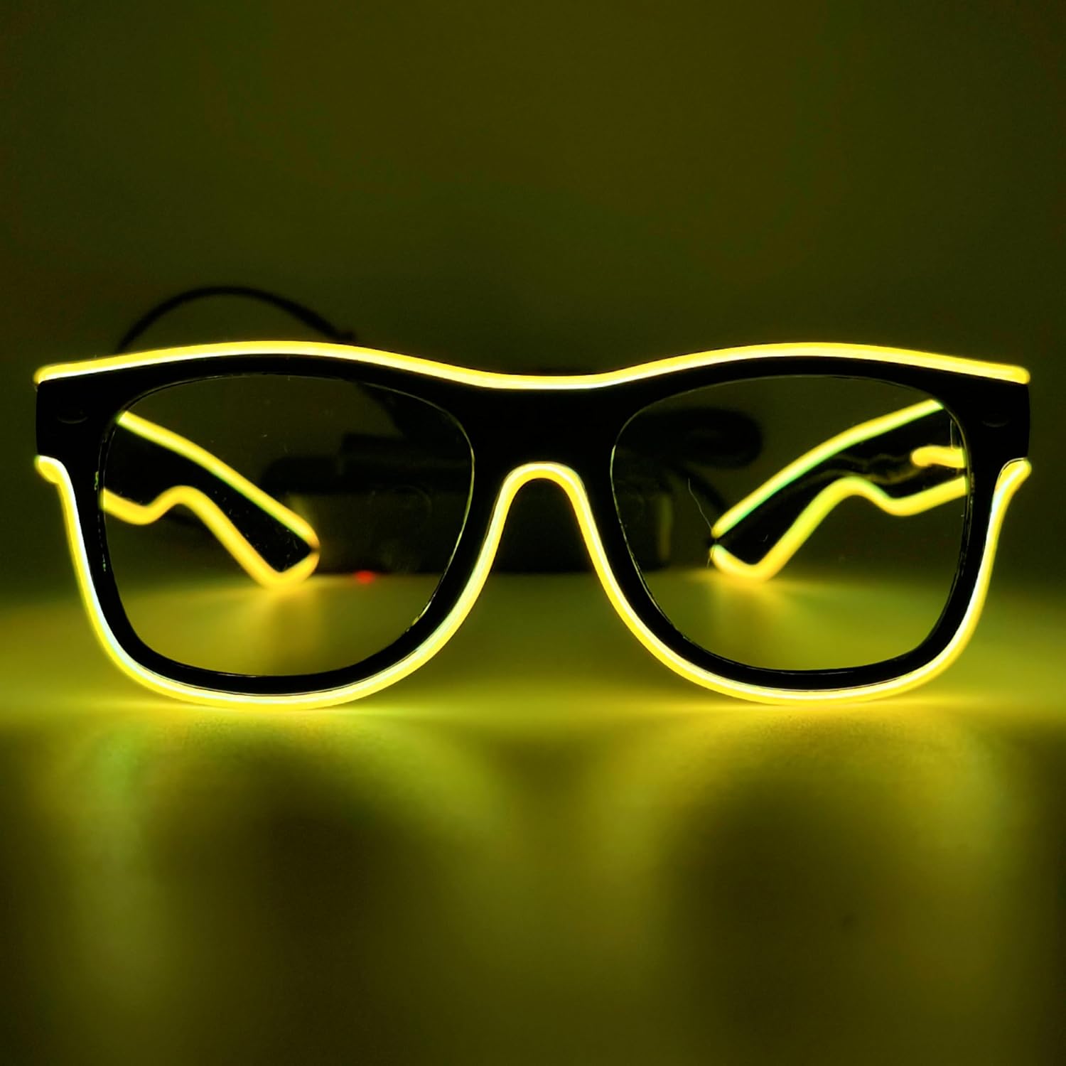 HUJ Lunettes Lumineuses 7 Couleurs 2 Modes LED Lunettes Futuristes pour