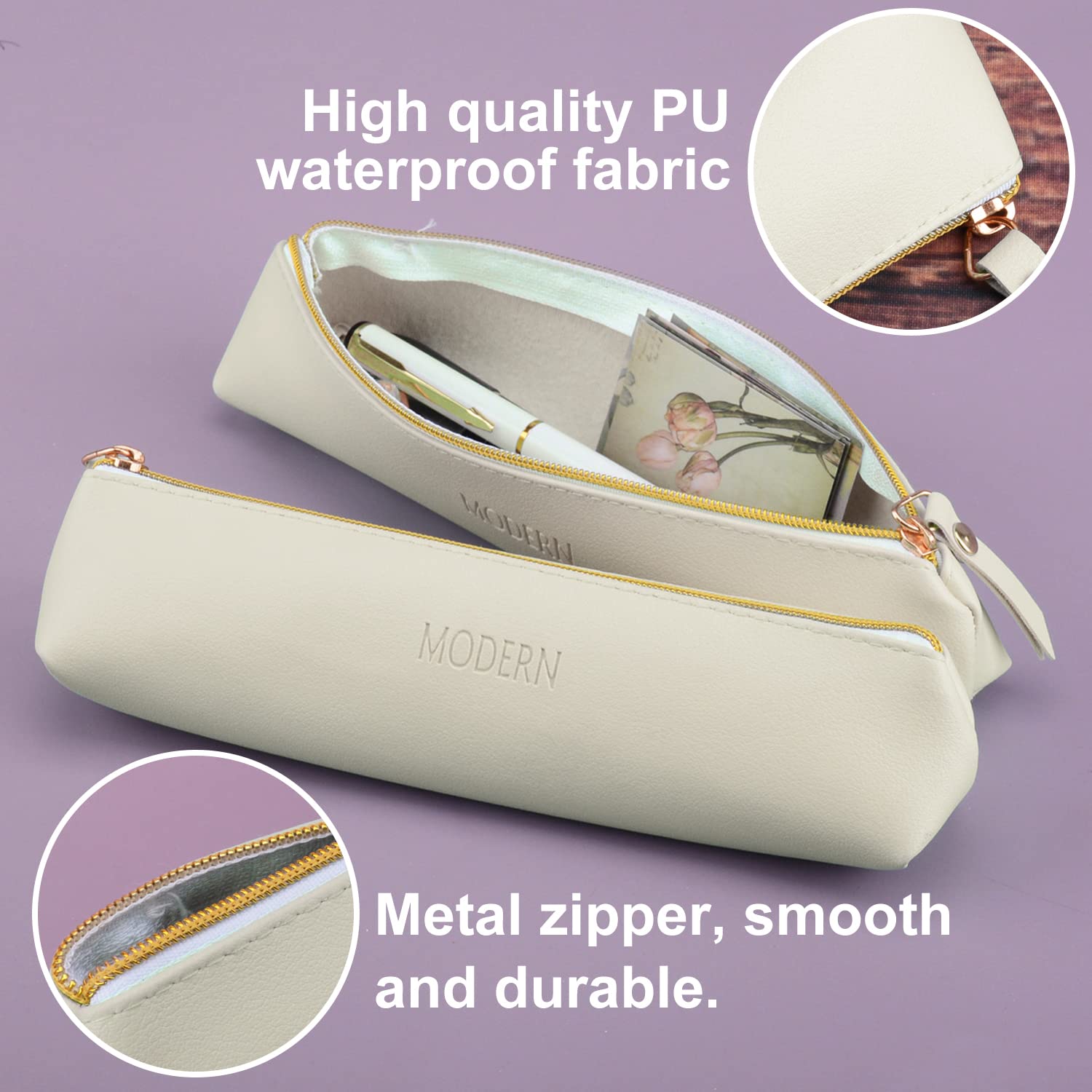 LSYYSL 2pcs Pencil Case, 1pc A5 Document Bag, Portable Black and White Pencil Case, Large Capacity Pencil Case - Image 3