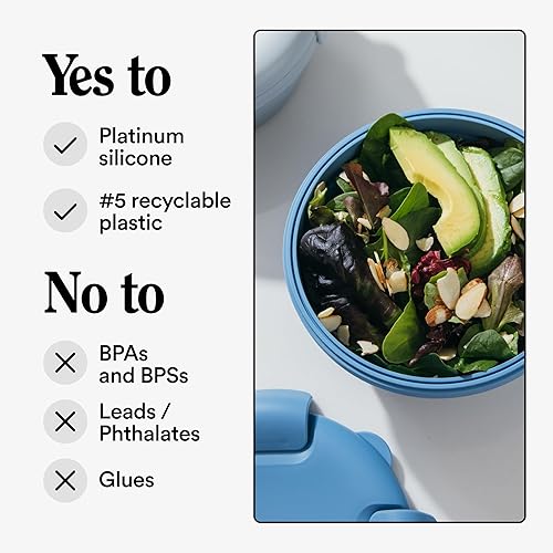Miniatura 2 de STOJO Juego de 3 cuencos plegables  Salvia translúcida, 36 onzas  Tazón de silicona reutilizable para alimentos fríos y calientes  Perfecto para
