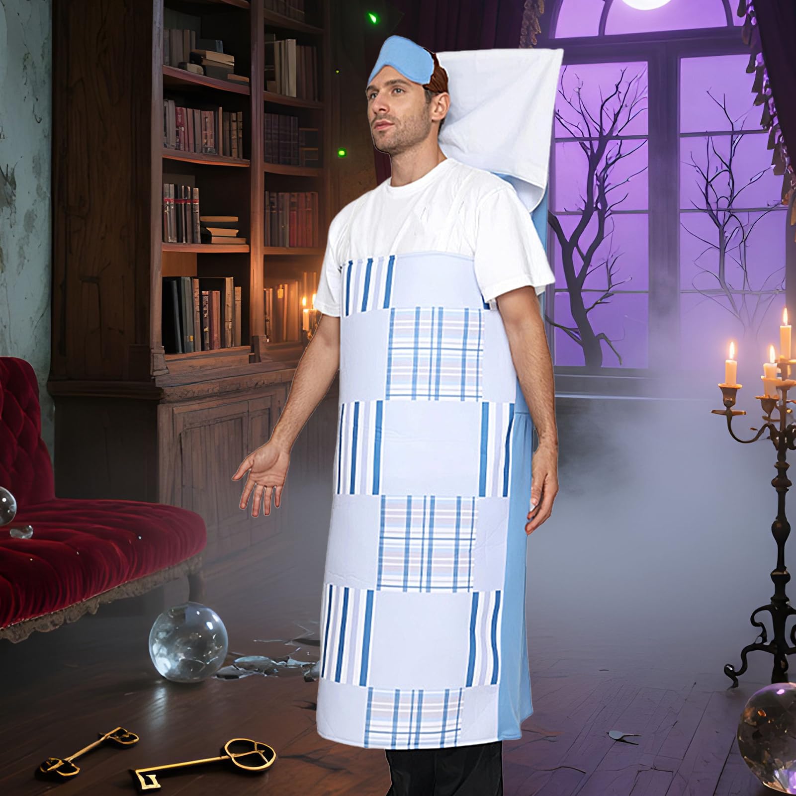 Kostiumy Halloween Dla Dorosłych Śpiący Łóżko Kostium Halloween | Śmieszny Strój Do Żartów Na Imprezy Dla Mężczyzn I Kobiet