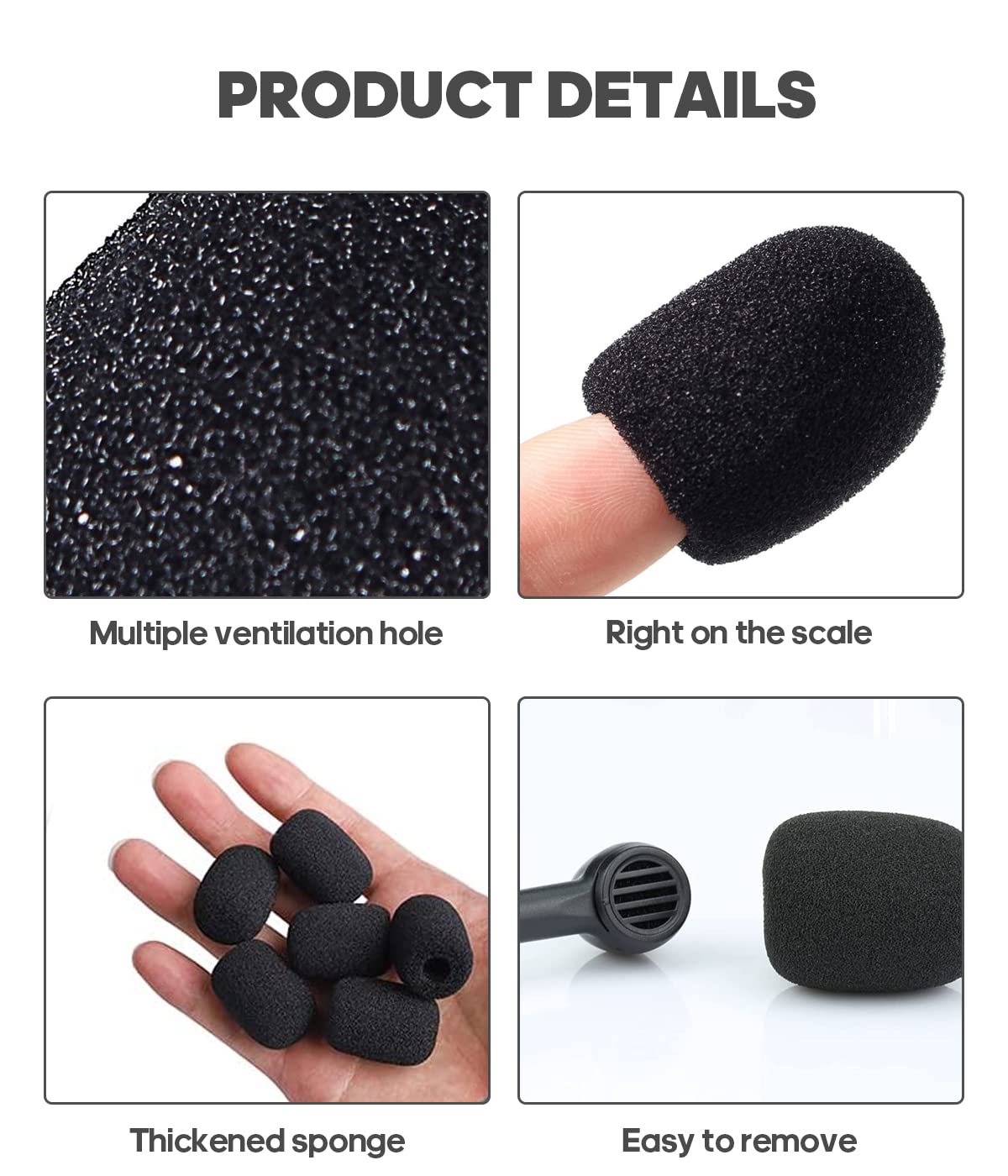 NHP 20 stuks spons-microfoonafdekking, schuimrubberen microfoon, mini- microfoon van schuim voor klaslokaal, vergaderruimte, podiumprestaties, diameter 8 mm, roze, Roze, cm