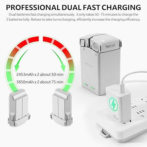 Miniatura 9 de Mini 3 Pro Hub de carga para accesorios DJI Mini 3 Pro DJI Mini 3 Pro Hub de carga de batería bidireccional baterías duales de carga rápida