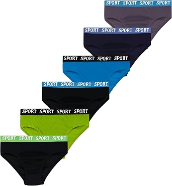 LOREZA   6 Pack Boys Cotton Briefs Underpants size underwear 2-15 years