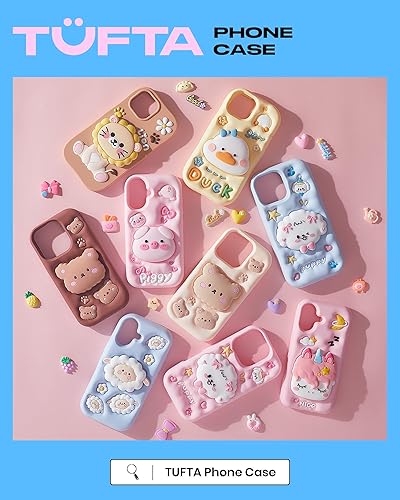 Miniatura 7 de TUFTA Funda Kawaii 3D para iPhone XR (con Soporte Telefónico Retráctil y Agarre) Linda Funda de Silicona Suave de Dibujos Animados para Niñas,