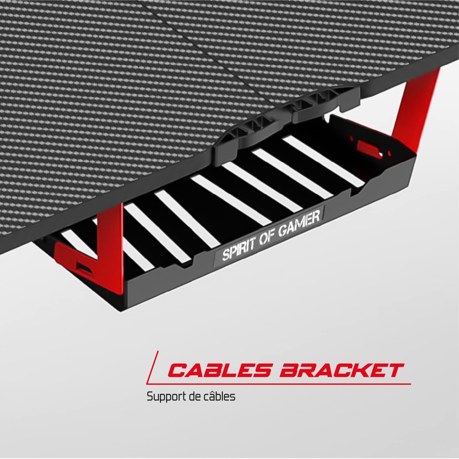 SPIRIT OF GAMER HEADQUARTER 600, Bureau d'Angle Gaming 160 cm, Grand Bureau Gamer avec Porte Gobelet, Crochet pour Casque et Support pour Câble, Table avec Rétroéclairage LED, Créez votre Setup Gaming