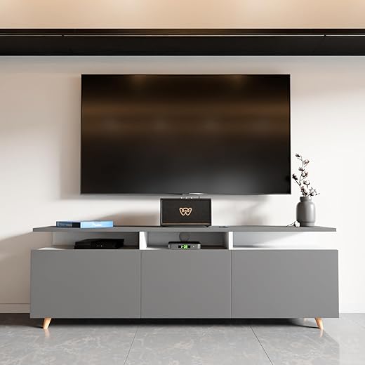 Modern Berlin TV Unit - White & Grey