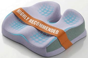 Seat Cushions for Office Chairs Wheelchair Cushion for Long Sitting Back Pain,Memory Foam Seat Car Computer Desk Chair Cushion,Coccyx Cushion for Tailbone Pain Relief Office Chair Butt Pillow Purple