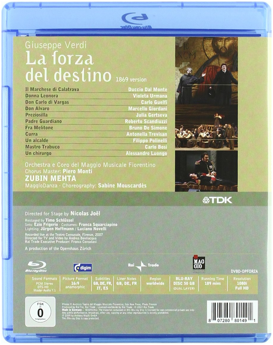 La Forza Del Destino Blu Ray | Desertcart INDIA