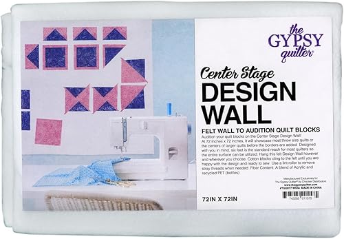 Miniatura 2 de The Gypsy Quilter Diseño de escenario central para pared, color blanco, 72 x 72 pulgadas