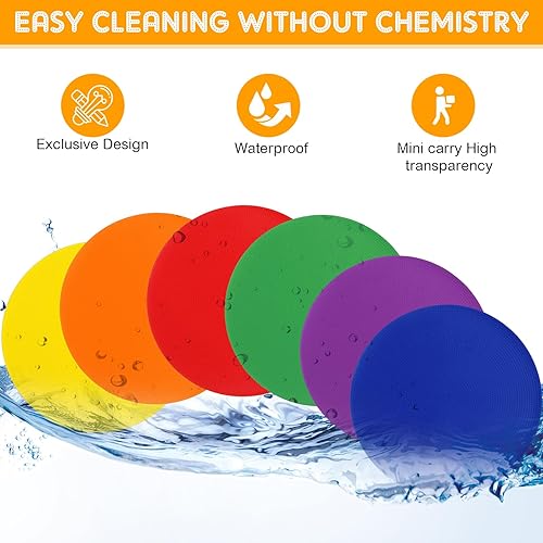 Miniatura 3 de 60 marcadores de suelo TPE para el suelo, puntos para el gimnasio, planos, antideslizantes, para baile, para aula, gimnasio, deportes, fútbol,