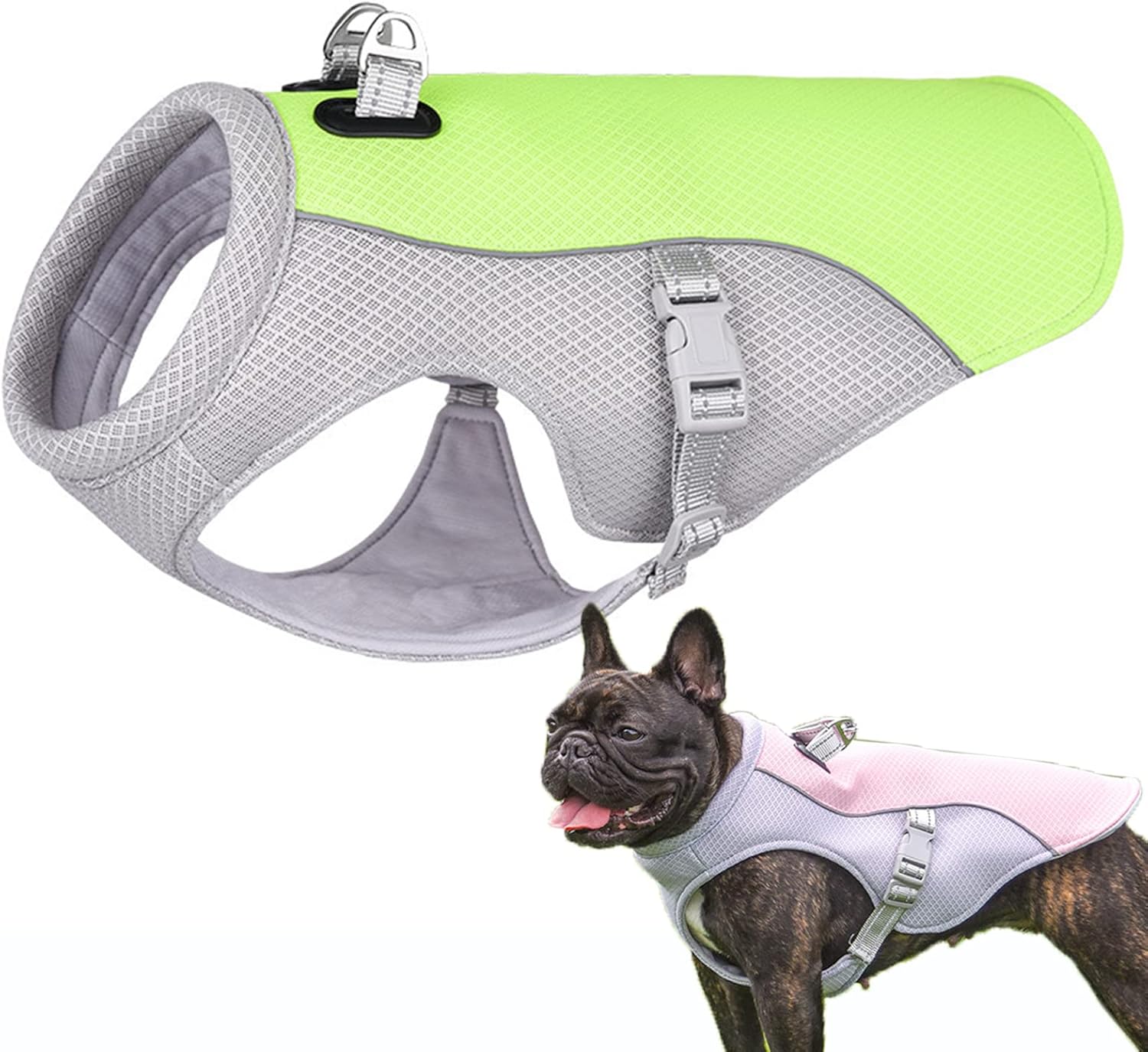 Dog Cooling Vest Harness Evaporation Cooler Coat UV Protection Dog Cooling Jacket Mesh Fabric for Outdoor Walking Camping for Small Medium Large Dogs