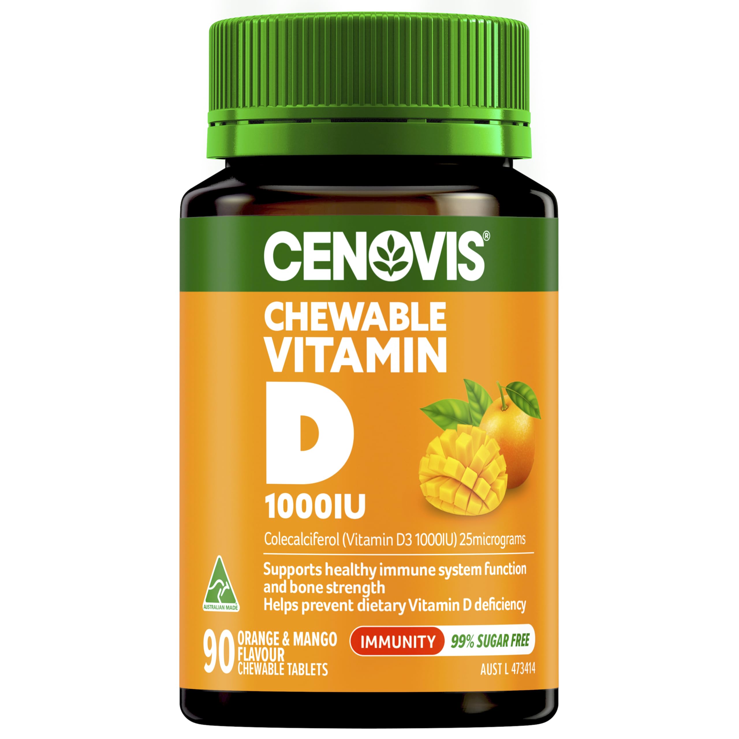 Cenovis Vitamin D 1000IU Chewable Tablets for Adults