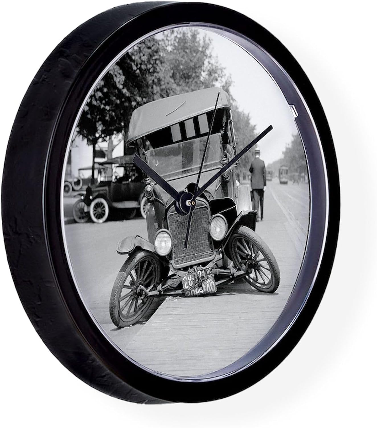 CafePress Crashed Ford Model T 10" Wall Clock for Livingroom, Kitchen, or Office