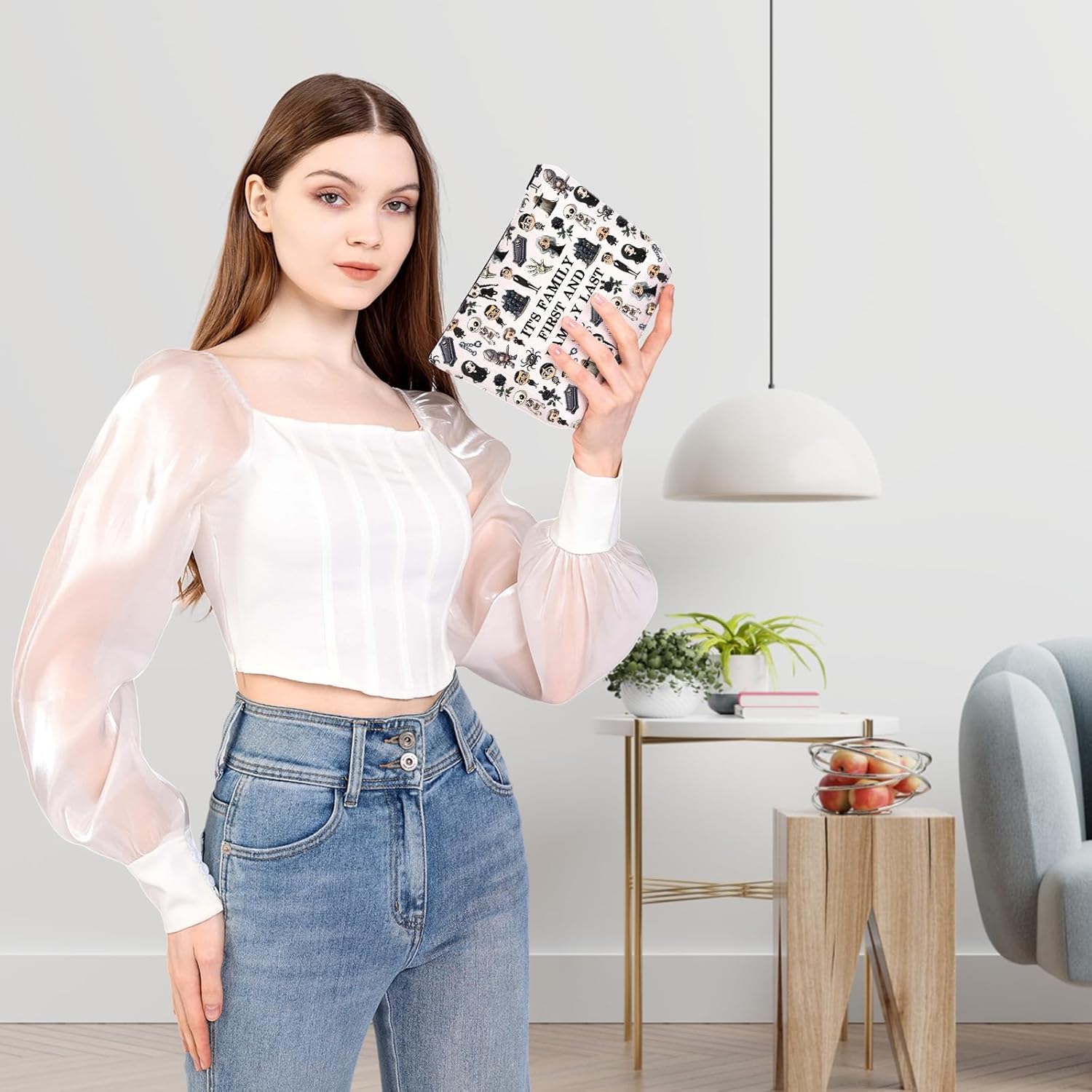 BDPWSS It's Family First And Family Last Musical Makeup Bag for Music Lover Bag (First last family bag) - Image 3