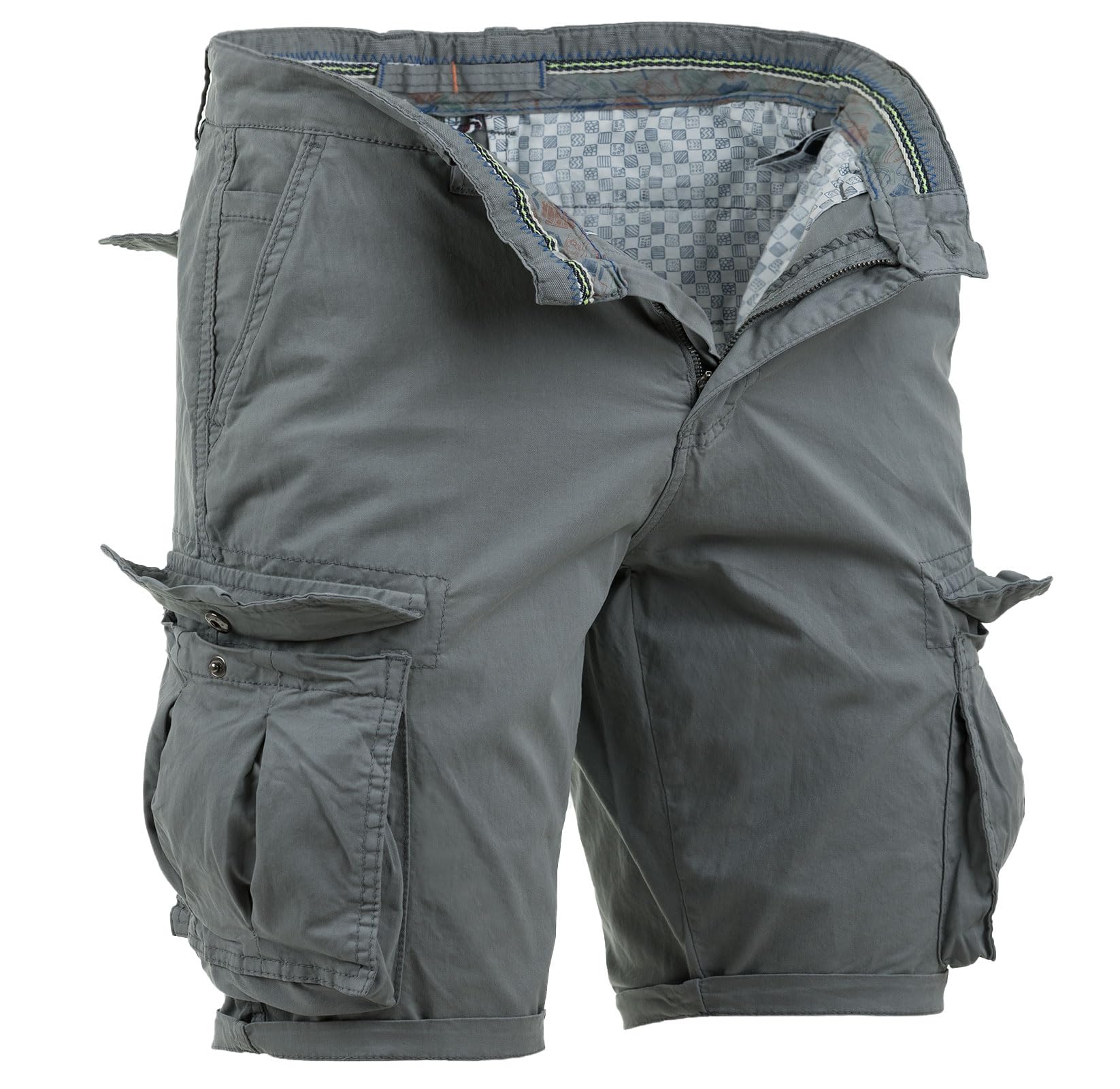 Instinct Bermuda Uomo Cargo Pantaloncini con Tasche Laterali Shorts Pantaloni Corti Slim Fit Multi-Tasche in Cotone Tasconati Taglie 44-60