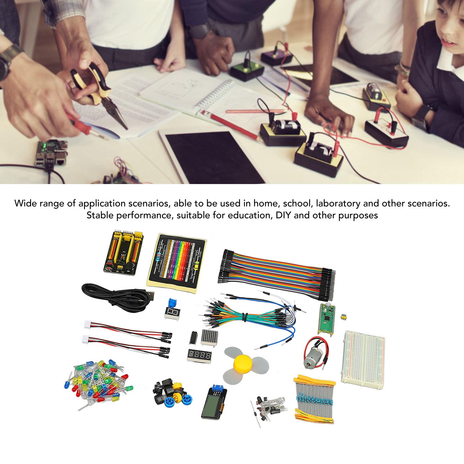Generic Kit Scheda di Sviluppo Programmazione Robusta e Multifunzionale Kit Scheda Madre per lo Sviluppo Dell'apprendimento per Progetti di Robot Domestici Scolastici Plastica ABS
