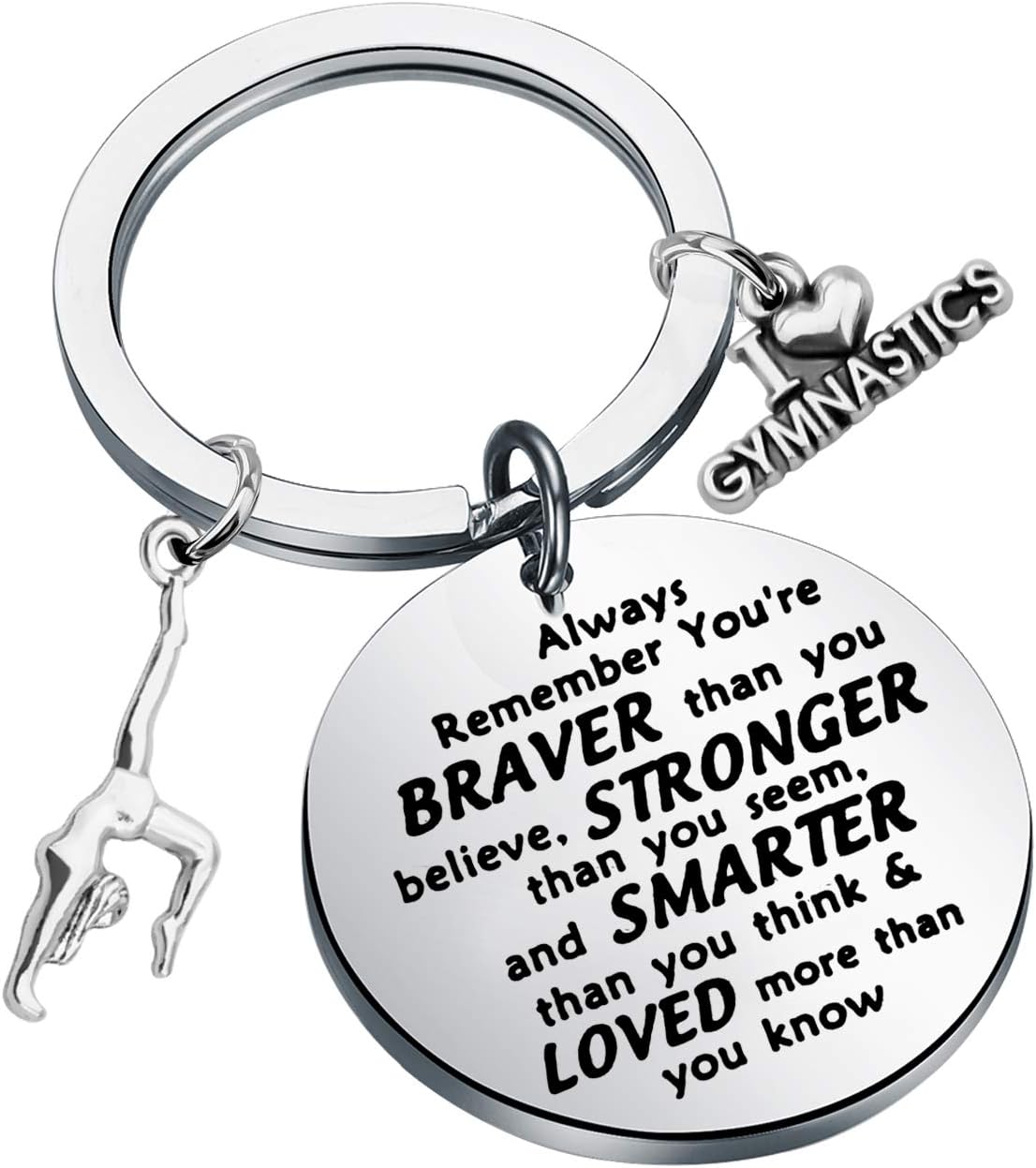BNQL Gymnast Gift Gymnastics Keychain Inspiration Girls Gymnastics Gift for Gymnast Jewelry Gymnastics Team Gifts