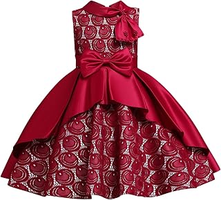 Vestido de dama de honor para niñas, vestido de satén con lazo para cumpleaños, boda, fiesta, bautizo, bautizo, vestido formal de graduación