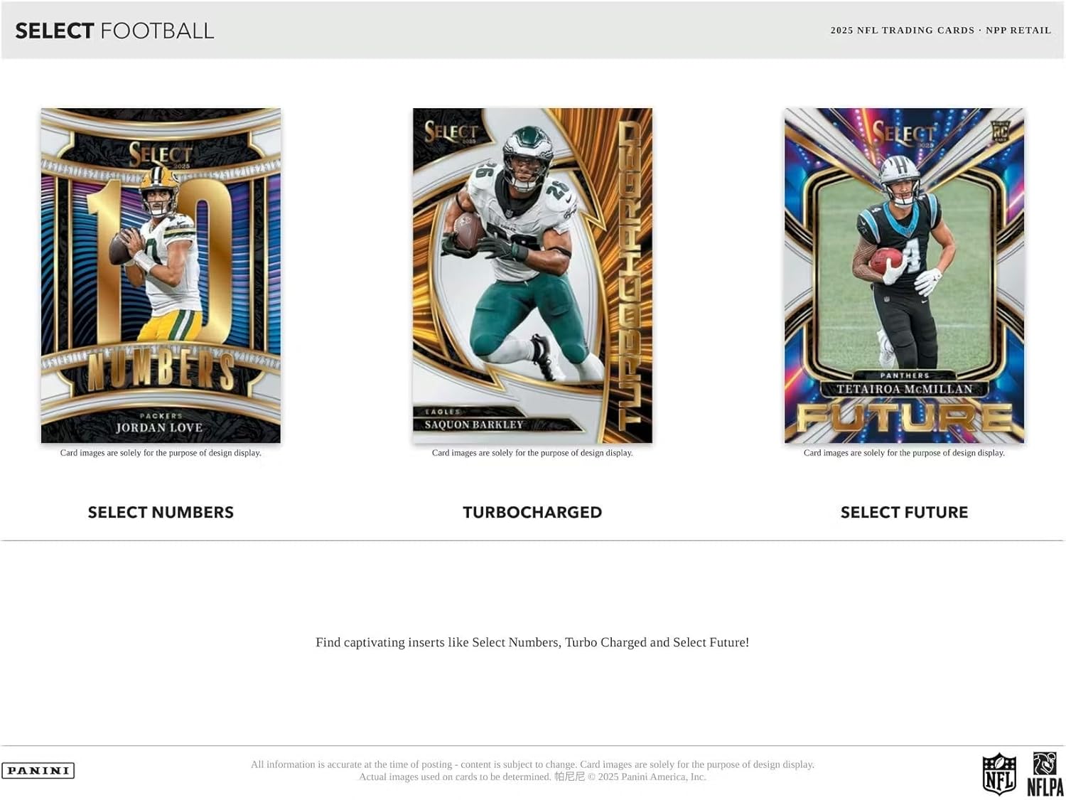 2025 Panini SELECT Football Series Sealed 24 Card Blaster Box Featuring 3 BLASTER EXCLUSIVE Red and Blue Shock Parallel Cards PLUS