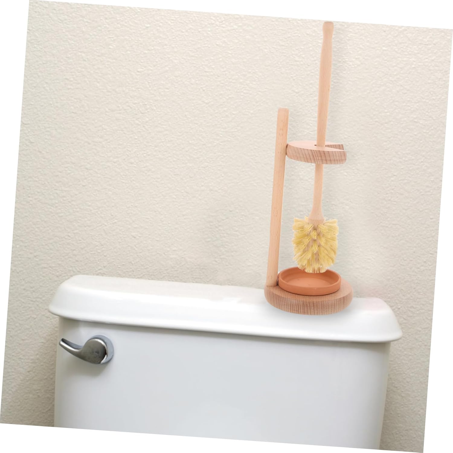 1set Handle Toilet Brush with Base Soft Bristles for Cleaning for Bathroom and Home Use Versatile for Sinks and Bathtubs