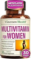 Methylated Multivitamin for Women: Bioavailable B12, D3, Folate, Zinc & Chelated Minerals for Energy, Focus & Immunity - 60 Caps