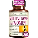 Methylated Multivitamin for Women w/Bioavailable Vitamins, Chelated Minerals, Vitamin D, B12, C, A & Zinc for Energy, Focus and Immune Health – Premium Womens Multivitamins & Multiminerals – 60 Caps