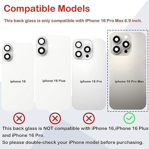 Vista 84 de Reemplazo de cristal trasero OEM para iPhone Xs Max 6.5 pulgadas con kit de herramientas de reparación profesional (gris espacial)