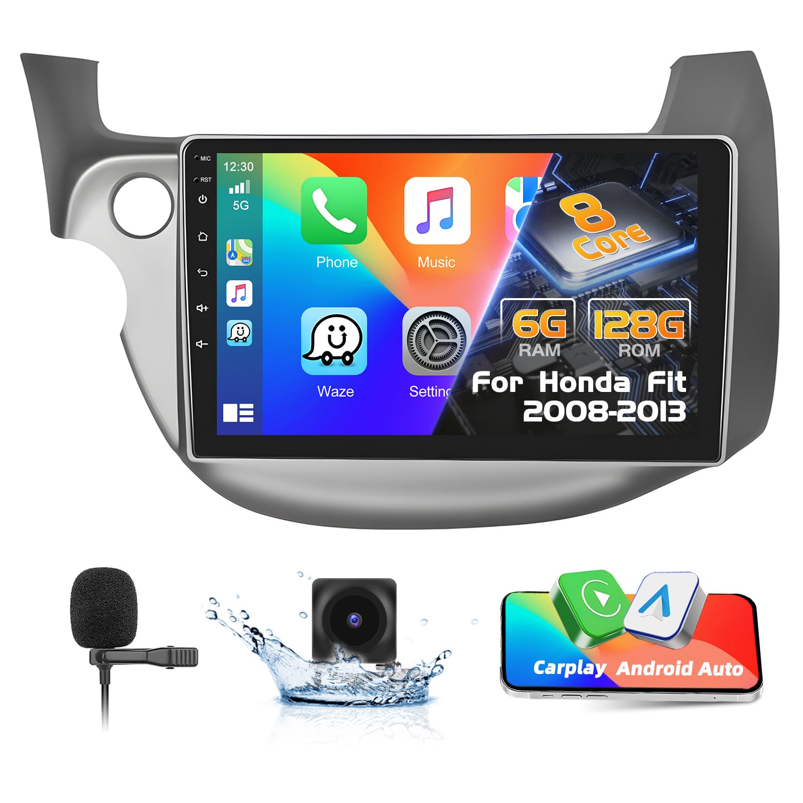 Amazon.com: Podofo 8 Core 6G+128G Wireless CarPlay Car Stereo