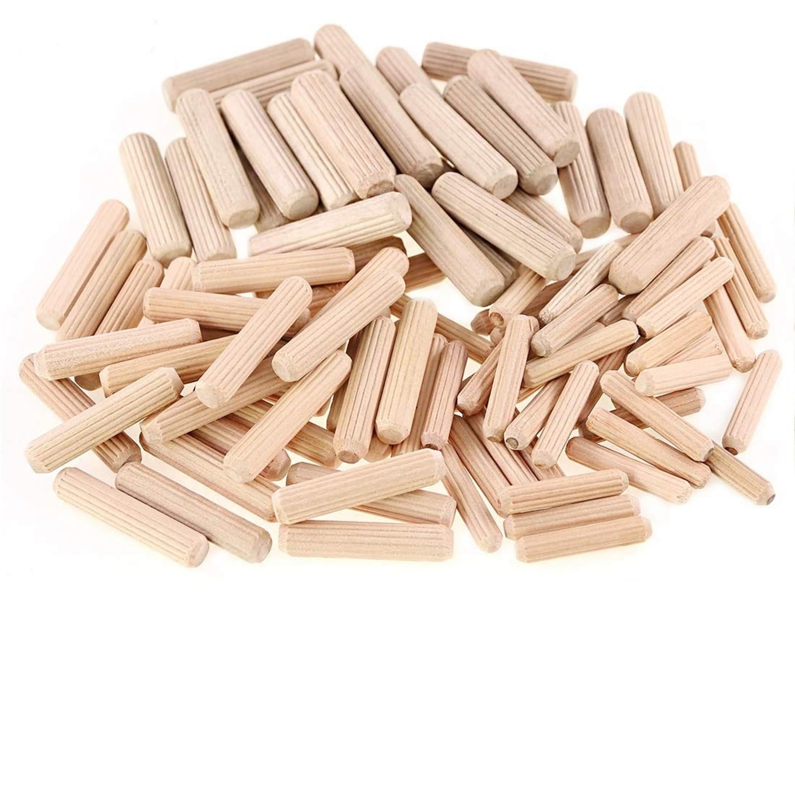 HYQOUKLR Wooden Sticks, Wooden Dowels 400 Pcs 6/8/10mm Khaki Tapered For Grooved Fluted Carpentry(8mm)