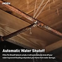 Vista 17 de Moen Flo - Monitor de agua inteligente y sensor de cierre automático, detector de fugas de agua conectado por Wi-Fi para tubería de diámetro de 1