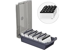 Rolodex Organizer for Desk: Store Up to 500 Business Cards with Divider...