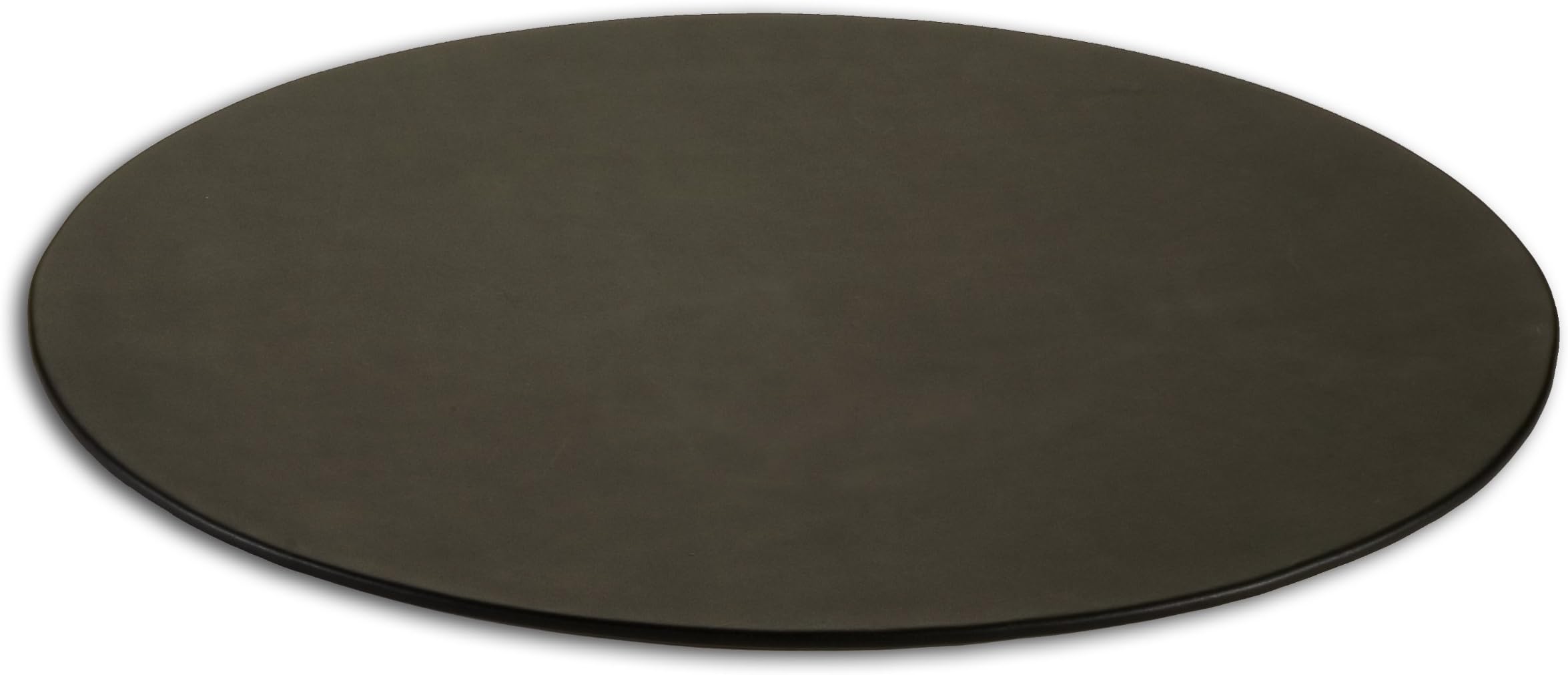 DacassoBlack Leather Oval Conference Table Pad, 17 by 14-Inch