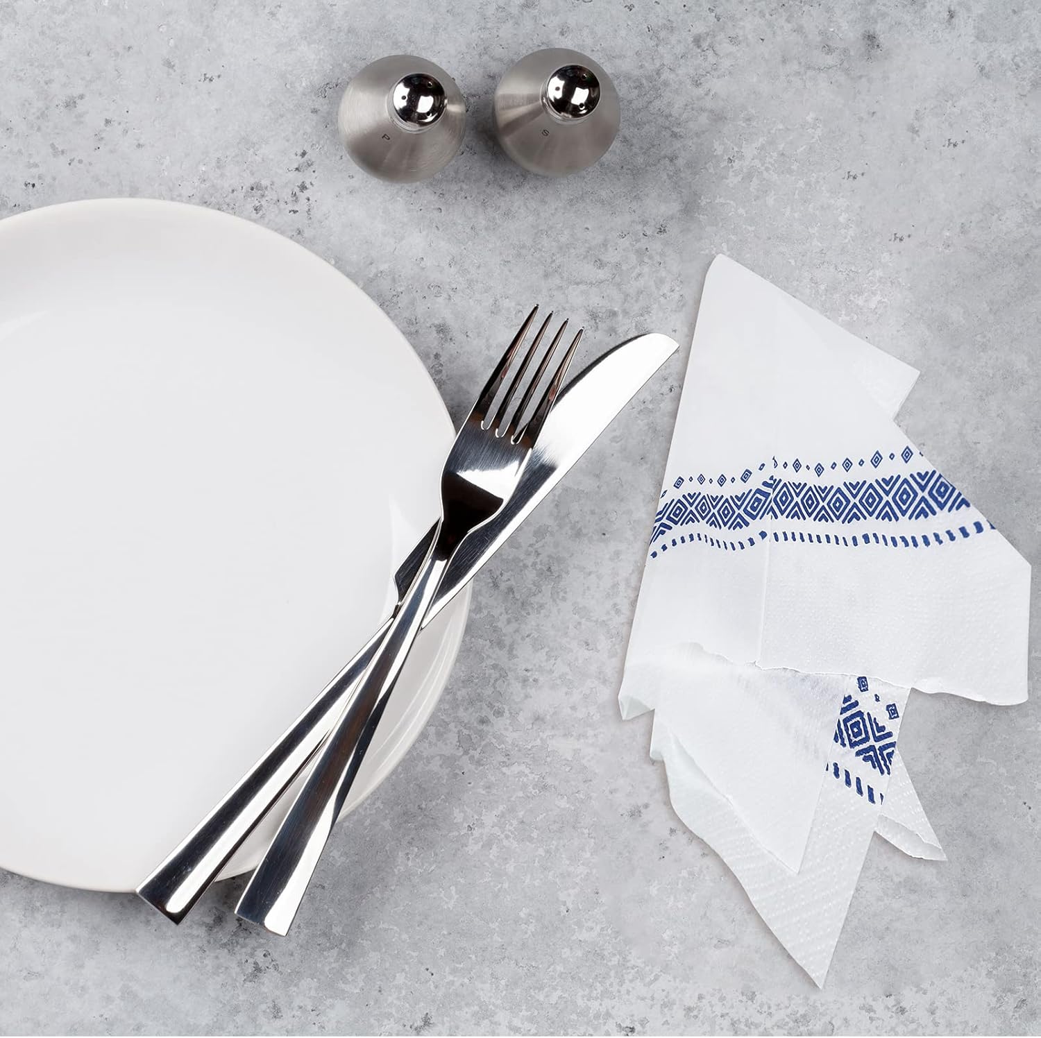 Spiareal 200 Pack Disposable Paper Napkins, 17"x 12"bathroom Paper Towels for Guest, Soft Dinner Napkins Absorbent Decorative for Kitchen Wedding Christmas Birthday Parties or Events Supply(Blue)