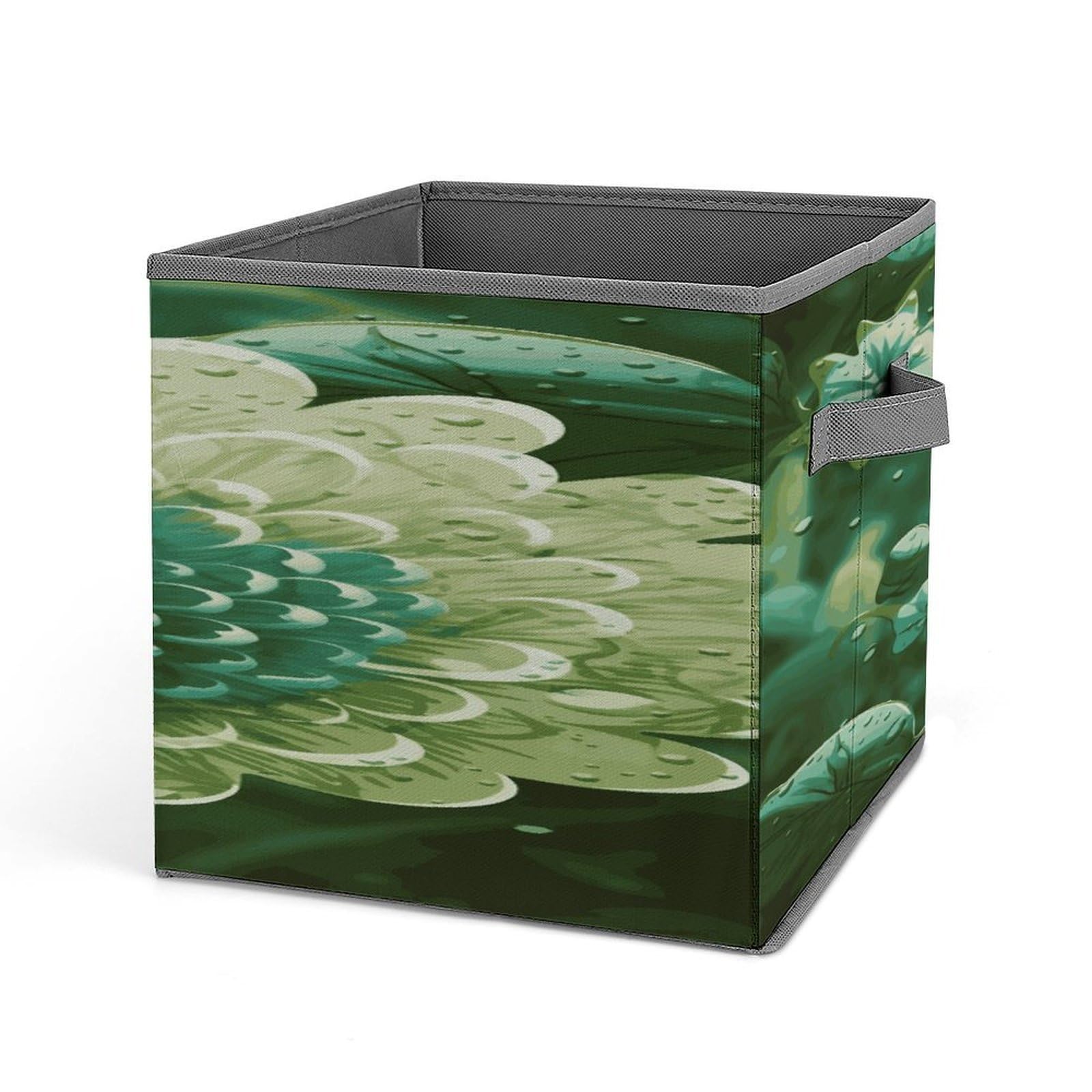 Fekiloot Style Green Flower Storage Bins Storage Baskets